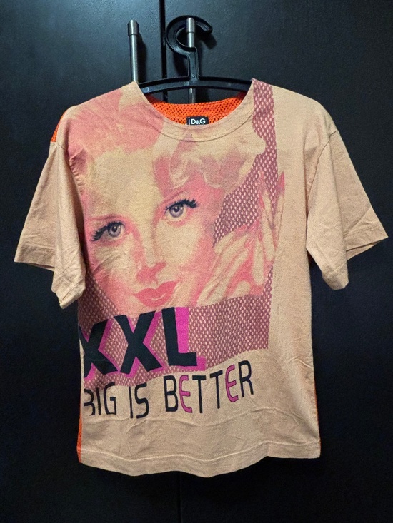 Dolce & Gabbana Other - D&G Dolce & Gabbana Y2K Vintage Mesh-Back “XXL Big Is Better” T-Shirt